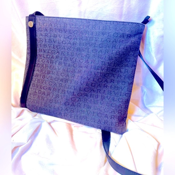 BVLGARI Handbags - BVLGARI Monogram Canvas Crossbody Bag Rare Vintage 2000s Pristine AUTHENTIC
